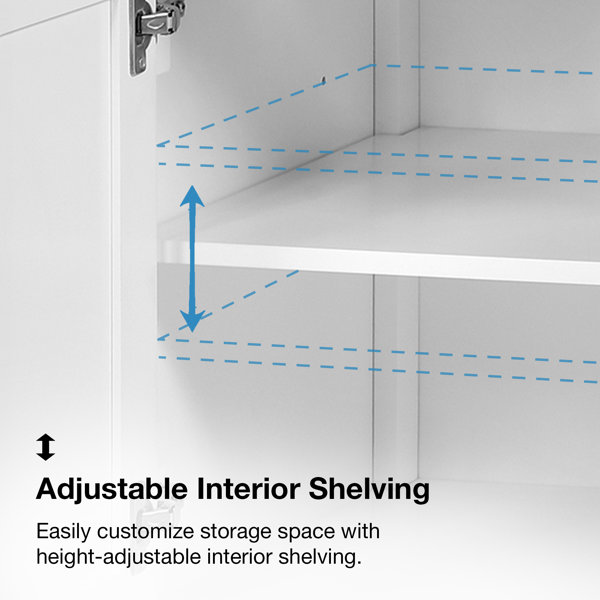Wade Logan® Sauget 60'' Freestanding Double Bathroom Vanity with